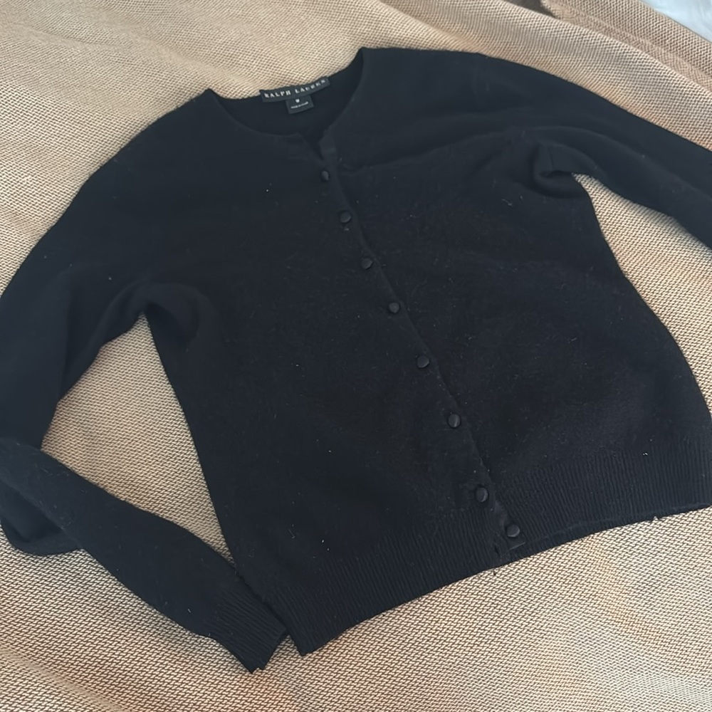 Ralph Lauren cardigan with silk buttons